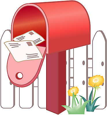 EPS 일러스트 사람없음 울타리 우체통 민들레 편지 오브젝트 사서함 국내일러스트 꽃 담장 파일형식 벡터