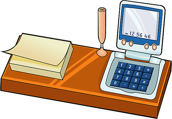 EPS 일러스트 비즈니스 사람없음 사무용품 계산기 메모지 탁상시계 디지털시계 문방사우 펜꽂이 국내일러스트 시계 서예 문구용품 장비 파일형식 벡터