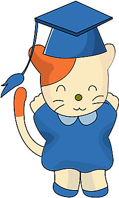 EPS 클립아트 동물 척추동물 캐릭터 육지동물 일러스트 학사모 졸업 포유류 졸업식 사람없음 반려동물 고양이 수료 일러캐릭터 모자_잡화 교육 파일형식 벡터