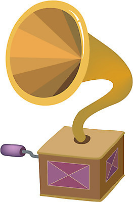 EPS 음향기기 일러스트 사람없음 축음기 수동 국내일러스트 전자제품 골동품 파일형식 벡터