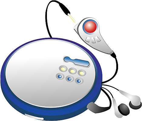 EPS 음악 이어폰 음향기기 일러스트 사람없음 리모컨 휴대용 시디플레이어 국내일러스트 문화예술 전자제품 오브젝트 파일형식 벡터