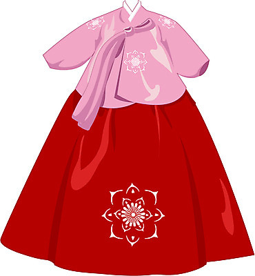 EPS 클립아트 한국문화 한국전통 전통 옷 명절 분홍색 일러스트 사람없음 빨간색 치마 설날 추석 전통의상 한복 여성복 저고리 치마저고리 고름 국내일러스트 동양문화 기념일 컬러 하의 한국 파일형식 벡터