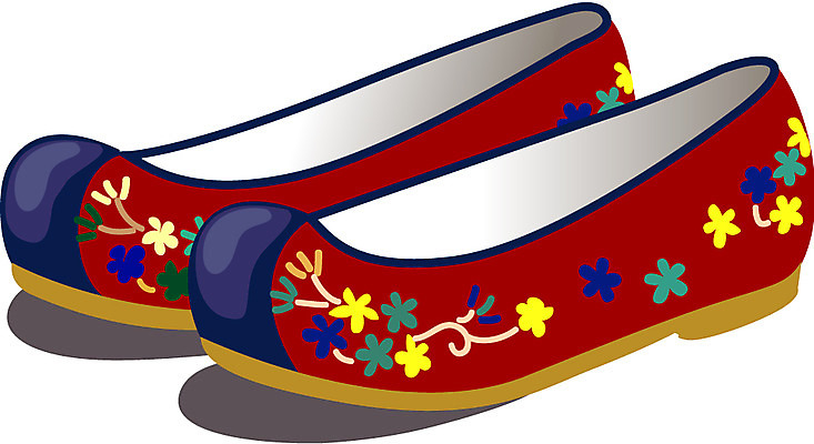 EPS 한국문화 한국전통 전통 잡화 명절 문화 신발 일러스트 사람없음 설날 추석 꽃신 가죽신 국내일러스트 동양문화 기념일 전통소품 한국 파일형식 벡터