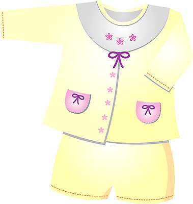 EPS 옷 별 리본 일러스트 사람없음 유아복 아동복 국내일러스트 자연요소 아기용품 파일형식 벡터