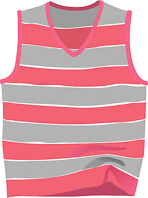 EPS 옷 생활용품 일러스트 사람없음 민소매 줄무늬 조끼 니트 슬리브리스 국내일러스트 상의 무늬 외투 오브젝트 파일형식 벡터