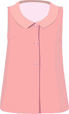 EPS 옷 분홍색 일러스트 사람없음 민소매 여성복 블라우스 슬리브리스 국내일러스트 컬러 상의 파일형식 벡터