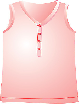 EPS 옷 분홍색 셔츠 러닝셔츠 일러스트 사람없음 민소매 슬리브리스 국내일러스트 컬러 상의 파일형식 벡터