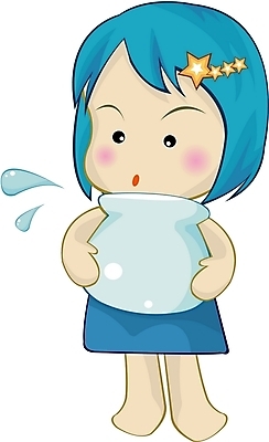 EPS 클립아트 캐릭터 여자 일러스트 한명 사람 별자리 운세 물병 별자리캐릭터 점성술 물병자리 여자만 여자한명만 일러캐릭터 1 물통 파일형식 벡터