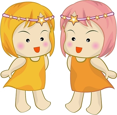 EPS 전신 클립아트 캐릭터 여자 일러스트 서기 사람 두명 별자리 운세 쌍둥이 별자리캐릭터 점성술 쌍둥이자리 여자만 일러캐릭터 가족 모션 파일형식 벡터