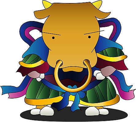 EPS 클립아트 동물 척추동물 육지동물 일러스트 포유류 사람없음 십이지신 소띠 운세 소 점성술 궁합 소축 국내일러스트 한자 파일형식 벡터