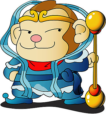 EPS 클립아트 동물 척추동물 육지동물 일러스트 포유류 사람없음 십이지신 원숭이띠 원숭이 운세 점성술 궁합 국내일러스트 파일형식 벡터