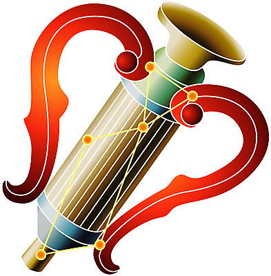 EPS 클립아트 스포츠용품 일러스트 사람없음 별자리 운세 점성술 거문고자리 국내일러스트 스포츠 오브젝트 파일형식 벡터