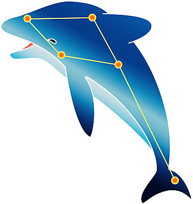 EPS 클립아트 동물 척추동물 일러스트 포유류 사람없음 바다동물 별자리 고래 돌고래 점성술 돌고래자리 국내일러스트 바다 수중동물 파일형식 벡터