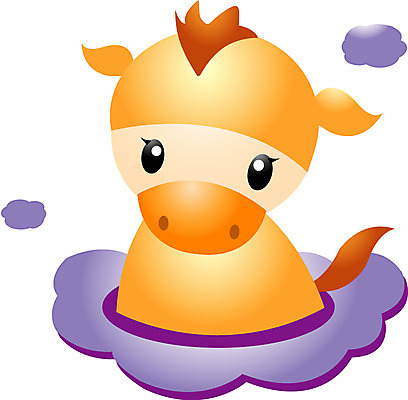 EPS 클립아트 동물 척추동물 육지동물 일러스트 포유류 사람없음 십이지신 운세 말_동물 말띠 점성술 궁합 국내일러스트 파일형식 벡터