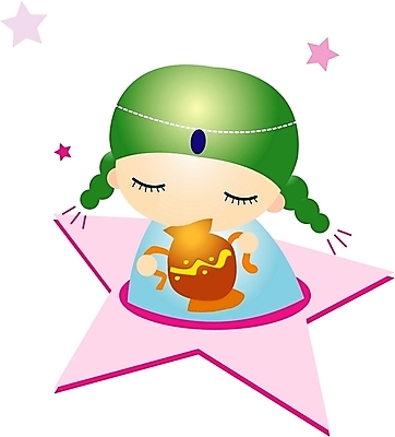 EPS 클립아트 캐릭터 여자 일러스트 한명 사람 사람없음 별자리 운세 물병 별자리캐릭터 점성술 물병자리 일러캐릭터 1 물통 파일형식 벡터