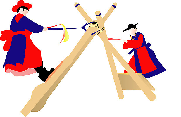 EPS 전신 클립아트 한국문화 한국전통 전통 남자 일러스트 서기 사람 두명 전통놀이 가을 민속 차전놀이 남자만 국내일러스트 동양문화 계절 모션 놀이 한국 파일형식 벡터