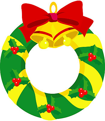 EPS 기념일 리본 크리스마스장식 크리스마스 겨울 일러스트 크리스마스용품 이벤트 사람없음 장식 화환 종 오브젝트 징글벨 국내일러스트 계절 꽃 용품 파일형식 벡터