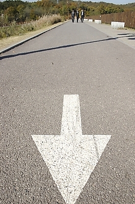 포토 JPG 주간 시설물 현대건축 건축 화살표 도로 길 화살 사람 야외 세명 차도 방향 도보 일방통행 국내포토 자연요소 건축물 교통시설 통행 파일형식