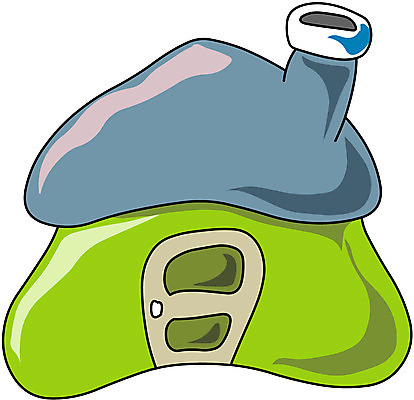 EPS 클립아트 시설물 건축물 건축 일러스트 주택 굴뚝 사람없음 건물 대문 버섯모양 국내일러스트 모양 문 파일형식 벡터