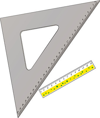 EPS 클립아트 일러스트 문구용품 자 사람없음 수학 오브젝트 삼각자 긴자 국내일러스트 교과목 일본 파일형식 벡터
