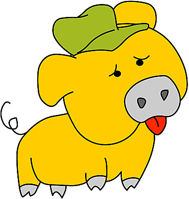 EPS 클립아트 동물 척추동물 캐릭터 한마리 육지동물 음식 일러스트 포유류 돼지고기 사람없음 가축 돼지 복권 일러캐릭터 1 육류 파일형식 벡터