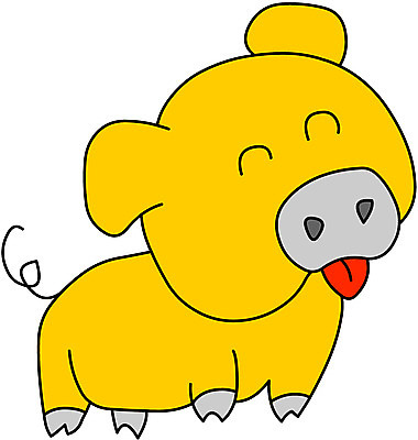 EPS 클립아트 동물 척추동물 캐릭터 한마리 육지동물 음식 일러스트 포유류 돼지고기 사람없음 가축 돼지 복권 일러캐릭터 1 육류 파일형식 벡터