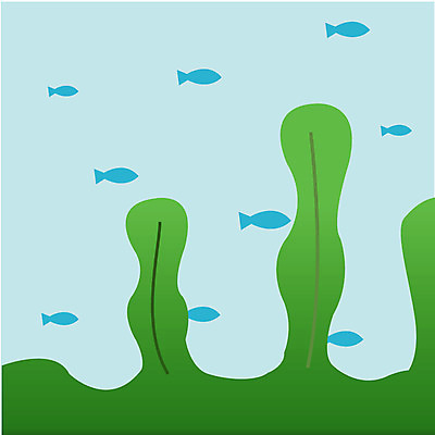 EPS 클립아트 바다 일러스트 어류 풍경 사람없음 심해 바닷속 해저 해조류 미역 국내일러스트 수중 수중동물 해양식물 파일형식 벡터