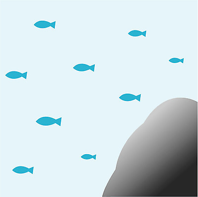 EPS 클립아트 바다 일러스트 어류 풍경 사람없음 심해 바닷속 해저 돌_바위 바위 국내일러스트 수중 수중동물 파일형식 벡터