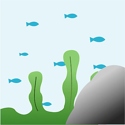 EPS 클립아트 바다 일러스트 어류 풍경 사람없음 심해 바닷속 해저 돌_바위 바위 해조류 미역 국내일러스트 수중 수중동물 해양식물 파일형식 벡터