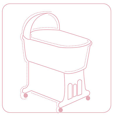 EPS 클립아트 가구 일러스트 사람없음 침대 아기침대 요람 국내일러스트 생활용품 아기용품 파일형식 벡터