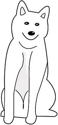 EPS 클립아트 동물 척추동물 한마리 육지동물 반려견 일러스트 포유류 사람없음 반려동물 흰색 개 진돗개 백구 국내일러스트 1 컬러 파일형식 벡터