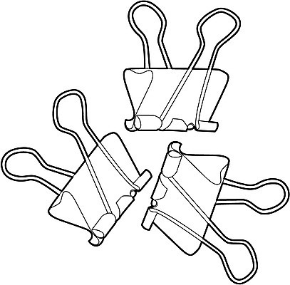 EPS 일러스트 비즈니스 집게 사람없음 사무용품 고정 종이집게 국내일러스트 문구용품 파일형식 벡터