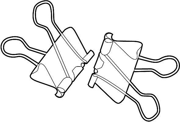 EPS 일러스트 비즈니스 집게 사람없음 사무용품 고정 종이집게 국내일러스트 문구용품 파일형식 벡터