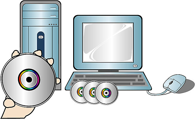 EPS 클립아트 일러스트 직장 사람없음 컴퓨터 사무실 모니터 CD 키보드 마우스 책상 본체 국내일러스트 가구 회사 비즈니스 전자제품 컴퓨터용품 파일형식 벡터