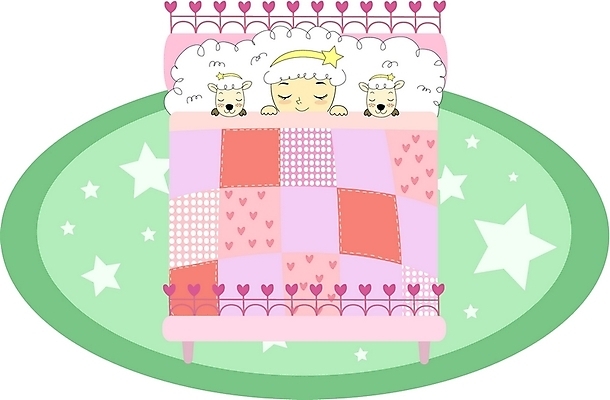 EPS 라이프스타일 여자 초등학생 어린이 일러스트 한명 사람 소녀 침실 꿈 침대 잠 양 수면 여자만 여자한명만 어린이만 소녀만 소녀한명만 국내일러스트 1 학생 가구 포유류 생활 물 파일형식 벡터