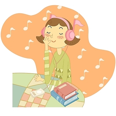 EPS 라이프스타일 여자 음악 일러스트 청소년 한명 사람 취미 10대 책 헤드폰 음악감상 MP3 여자만 여자한명만 십대만 십대여자만 십대여자한명만 국내일러스트 1 음향기기 문화예술 생활 전자제품 감상 파일형식 벡터