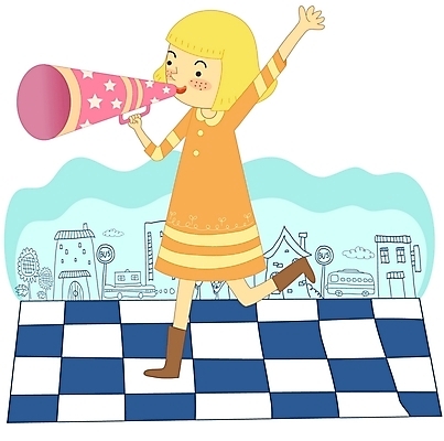 EPS 라이프스타일 여자 일러스트 청소년 한명 사람 10대 확성기 알림 여자만 여자한명만 십대만 십대여자만 십대여자한명만 국내일러스트 1 생활 파일형식 벡터