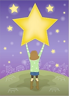 EPS 라이프스타일 여자 별 일러스트 청소년 밤하늘 한명 사람 야외 10대 야간 별따기 여자만 여자한명만 십대만 십대여자만 십대여자한명만 국내일러스트 자연요소 1 하늘 생활 파일형식 벡터