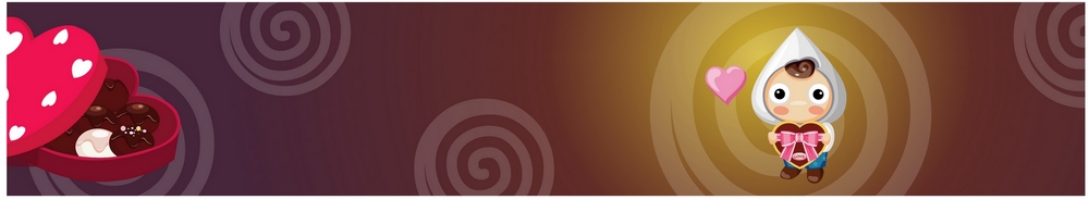 템플릿 캐릭터 배너템플릿 가로배너 음식 사랑 초콜릿 현수막 하트 가상인물 모양 배너 감정 상상 디저트 가로