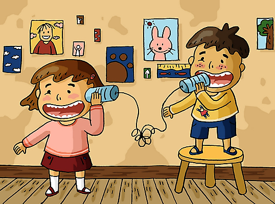 전신 PSD 여자 어린이교육 교육 남자 어린이 의자 일러스트 놀이 실내 서기 사람 소녀 소년 두명 친구 스쿨라이프 전화놀이 어린이만 국내일러스트 라이프스타일 가구 학교 관계 모션 내부 파일형식