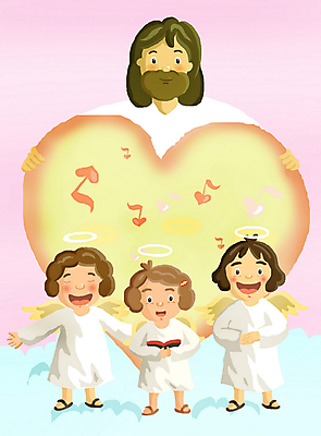 전신 PSD 남자 기독교 종교 날개 일러스트 천사 사랑 서기 사람 하트 예수 찬송가 찬양 남자만 국내일러스트 모양 감정 노래 모션 신_종교 파일형식