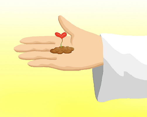 PSD 손 기독교 종교 신체 일러스트 손바닥 사랑 사람 신체부위 새싹 믿음 흙 하트 예수 국내일러스트 모양 식물 감정 신_종교 파일형식