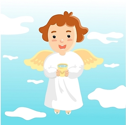 주간 PSD 구름 기독교 종교 날개 일러스트 하늘 천사 야외 물 비행 성수 가상인물 국내일러스트 자연요소 상상 파일형식