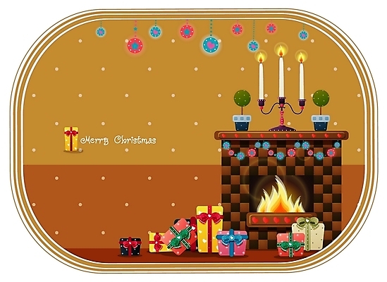 EPS 시설물 계절 기념일 현대건축 건축 종교 크리스마스장식 크리스마스 겨울 일러스트 초 촛불 불 선물 사람없음 장식 선물상자 건축부분 벽난로 국내일러스트 자연요소 건축물 이벤트 상자 파일형식 벡터