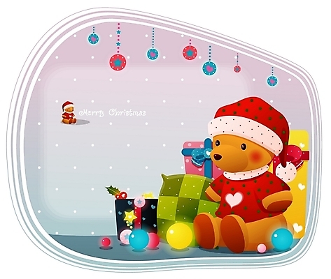 EPS 기념일 종교 인형 크리스마스장식 크리스마스 겨울 일러스트 선물 사람없음 장식 선물상자 곰인형 오브젝트 국내일러스트 계절 이벤트 상자 파일형식 벡터