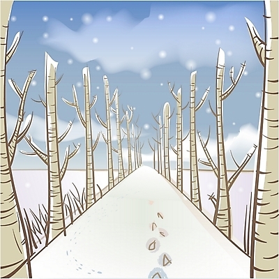 EPS 나무 사계절 계절 길 백그라운드 겨울 일러스트 자국 자연 하늘 풍경 사람없음 야외 눈 발자국 가로수 겨울배경 국내일러스트 자연요소 식물 날씨 생태계 파일형식 벡터
