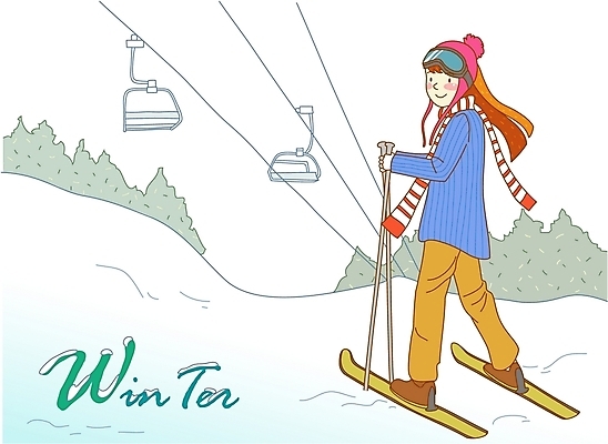EPS 주간 모자 사계절 계절 여자 스포츠 겨울 일러스트 청소년 자연 스키 스키장 고글 털모자 한명 사람 야외 10대 레포츠 스키복 리프트 여자만 여자한명만 십대만 십대여자만 십대여자한명만 국내일러스트 자연요소 모자_잡화 1 잡화 옷 레저 겨울스포츠 생태계 파일형식 벡터