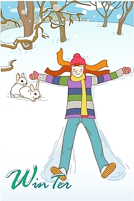 EPS 주간 나무 동물 모자 사계절 계절 여자 장갑 겨울 일러스트 청소년 자연 털모자 한명 사람 야외 10대 설원 목도리 토끼 여자만 여자한명만 십대만 십대여자만 십대여자한명만 국내일러스트 자연요소 식물 모자_잡화 1 잡화 포유류 눈_날씨 반려동물 생태계 파일형식 벡터