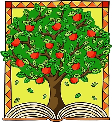 EPS 나무 식물 열매 일러스트 사람없음 책 사과 과일나무 사과나무 요리책 국내일러스트 과일 파일형식 벡터