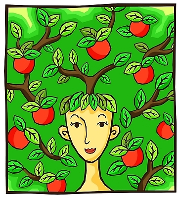 EPS 나무 식물 열매 일러스트 상상 아이디어 사과 과일나무 사과나무 가상인물 국내일러스트 컨셉 과일 파일형식 벡터